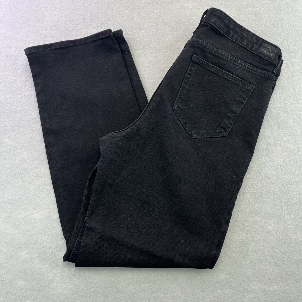 Jordache Jeans Womens 14 Black Cotton High Rise Straight Leg Denim
